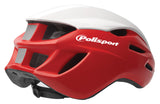 Polisport helm Aero Road mat rood glans wit zwart M 55-58cm