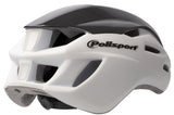 Polisport Helm Aero Road mat wit glans zwart geel L 58-61cm