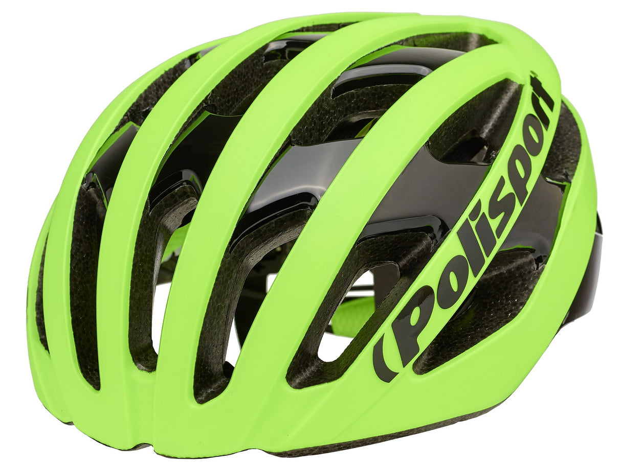 Polisport Light pro fietshelm l 58-62cm fluo geel zwart