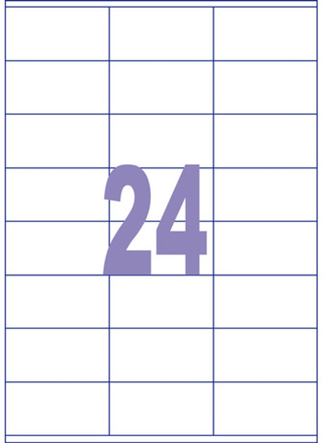 Kangaro etiket - inkjet laser kopieer - 70x36mm - 25 vel - 24 stickers per vel