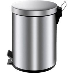 V-part - pedaalemmer 5 liter - stainless steel - mat rvs - prullenbak