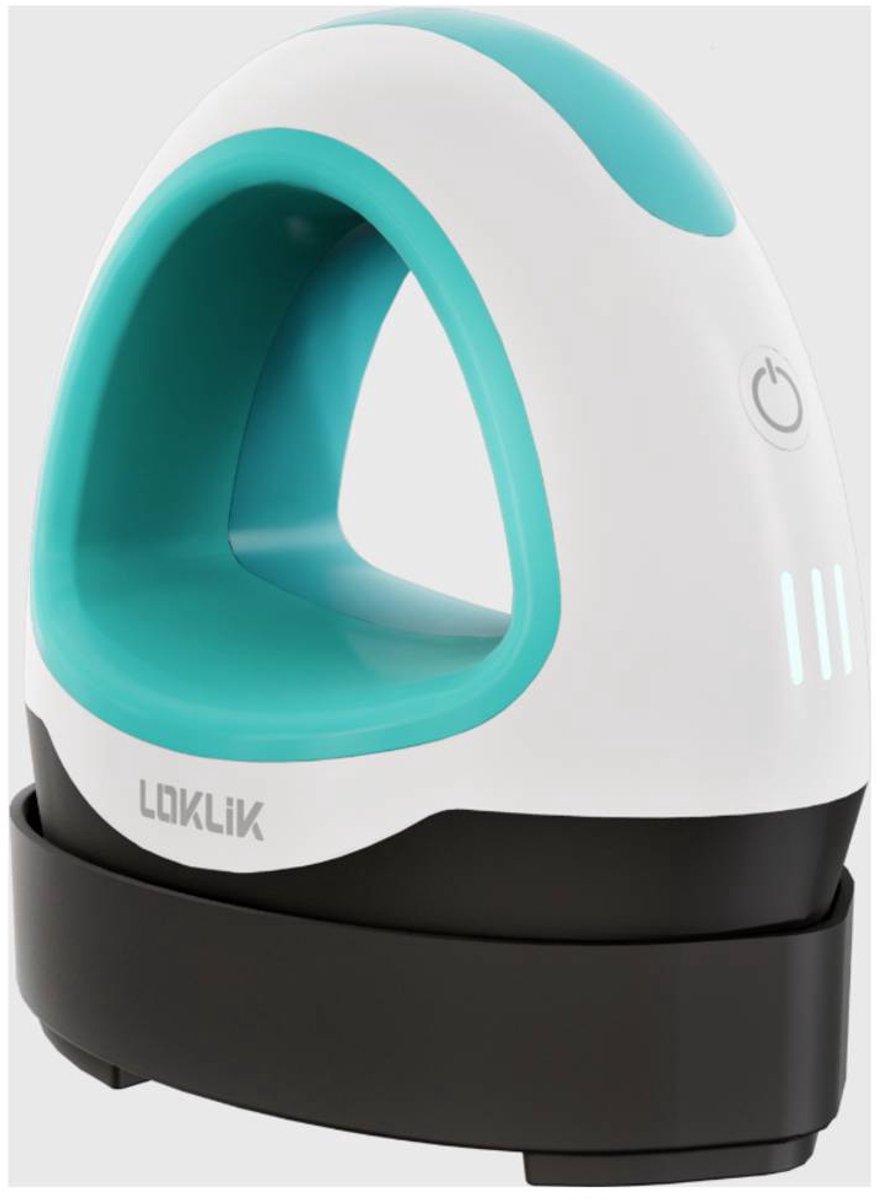 Loklik mini hittepers compacte warmtepers opstrijkbaar textiel print - blauw