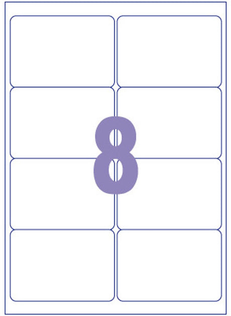 Kangaro etiket - inkjet laser kopieer - 99,1x67,7mm - 100 vel - 8 stickers per vel