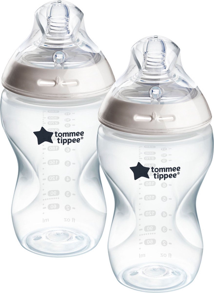 Tommee tippee natural start babyflessen - set van 2 x 340ml baby flessen - medium toevoersnelheid 3m+
