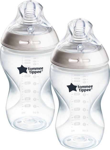 Tommee tippee natural start babyflessen - set van 2 x 340ml baby flessen - medium toevoersnelheid 3m+