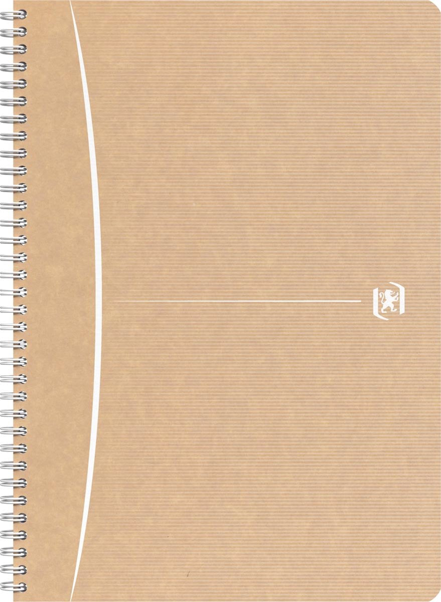 Oxford touareg spiraalschrift, 180 bladzijden, ft a4, geruit 5 mm, geassorteerde kleuren, 1 stuk