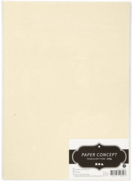 Creativ company parelmoer karton a4 beige 10 vel