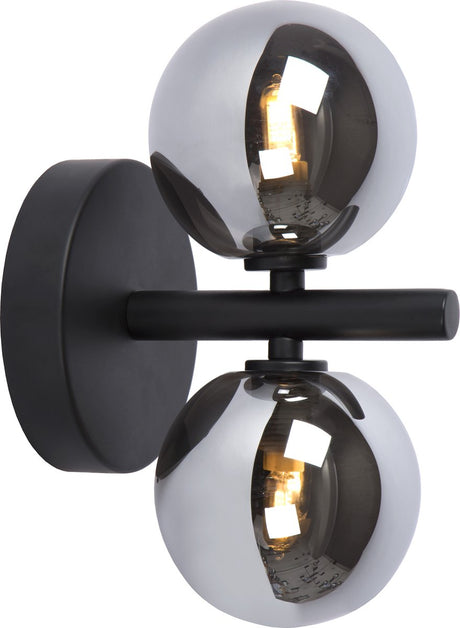 Lucide tycho - wandlamp - 2xg9 - zwart