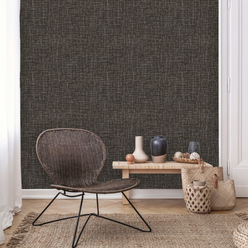 Dutch wallcoverings dutch wallcoverings behang thread zwart