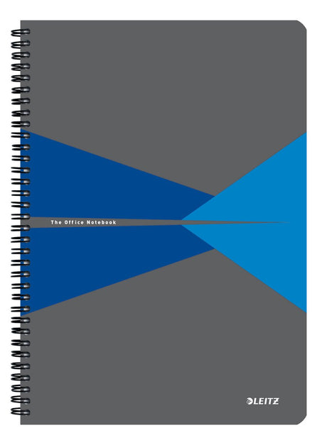 Leitz office notitieboek a4 gelijnd - met pp omslag - 80 grams papier - blauw