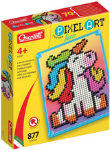Quercetti pixel art mozaïek eenhoorn 880dlg educatief speelgoed.
