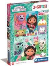 Clementoni puzzel gabby's poppenhuis, 2x60st.