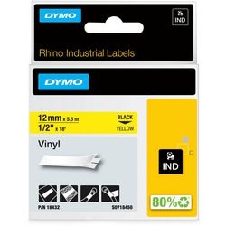 Dymo tapes rhino vinyl 12x5,5mm geel