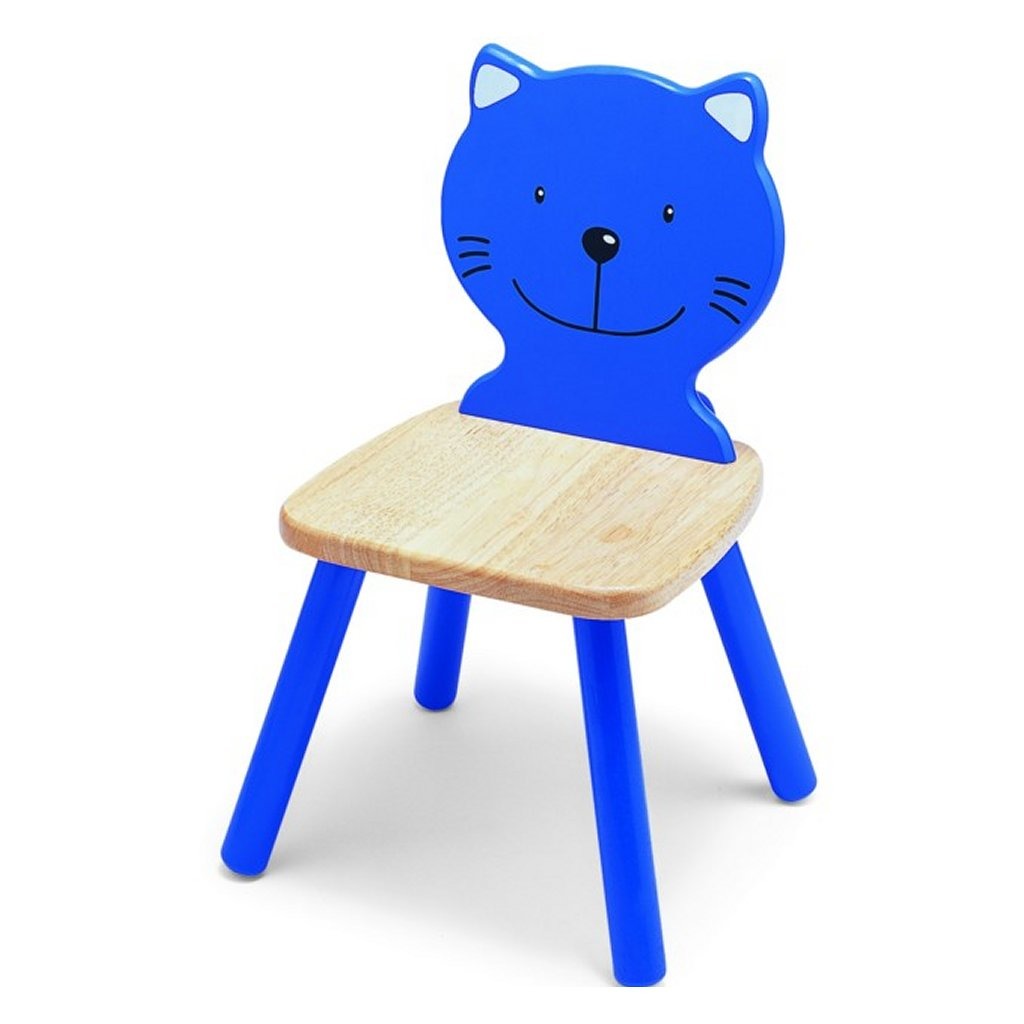 Pintoy Pintoy P99231 Houten Stoel Blauwe Kat