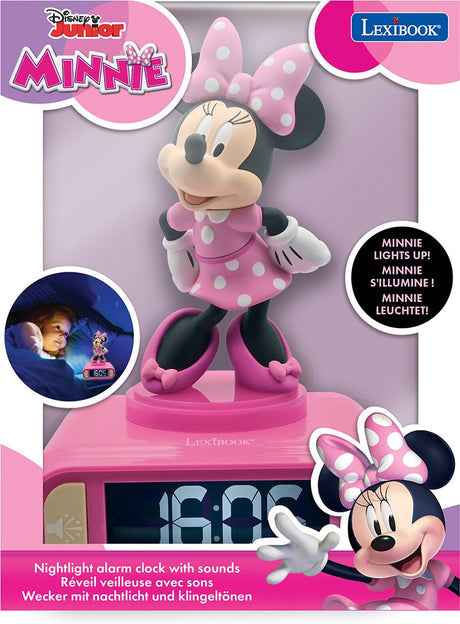 Lexibook digitale wekker met minnie 3d nachtlampje en geluidseffecten
