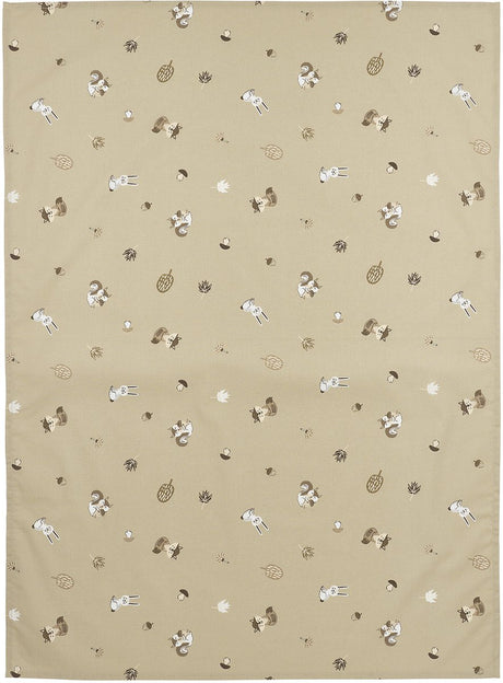 Meyco baby forest animals wieglaken - sand - 75x100cm - 0.3 tog