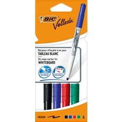Whiteboard marker bic 1741 velleda kunststofhouder breed 1,5 mm assorti rond