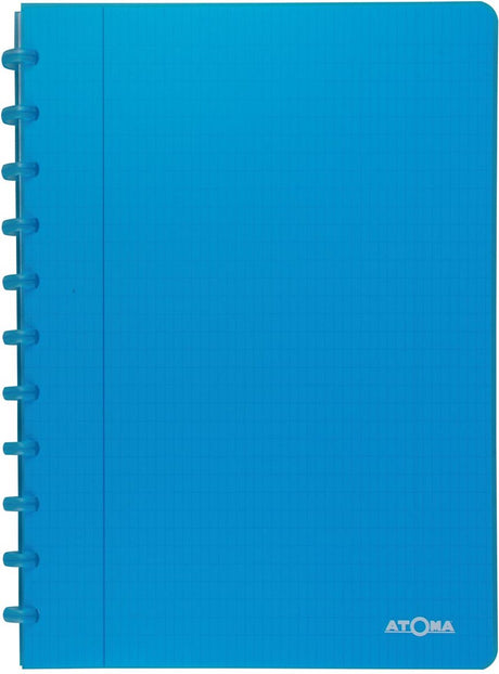 Atoma trendy schrift, ft a4, 144 bladzijden, commercieel geruit, transparant turkoois