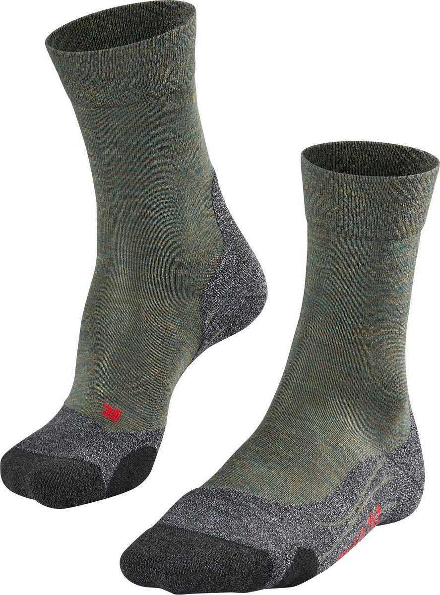 Falke tk2 melange anti-blaar dik wol functioneel materiaal wandelsokken heren groen - maat 42-43