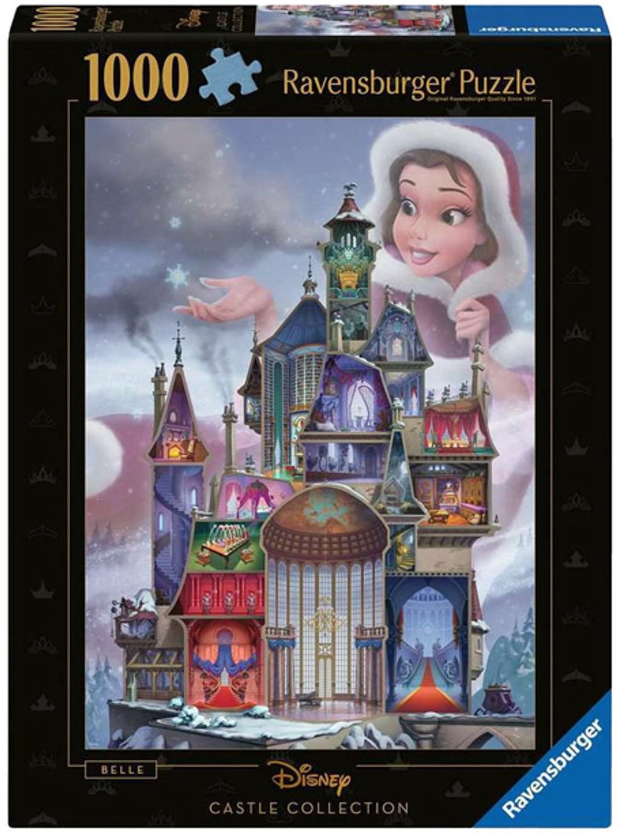 Ravensburger legpuzzel disney castles belle, 1000st.