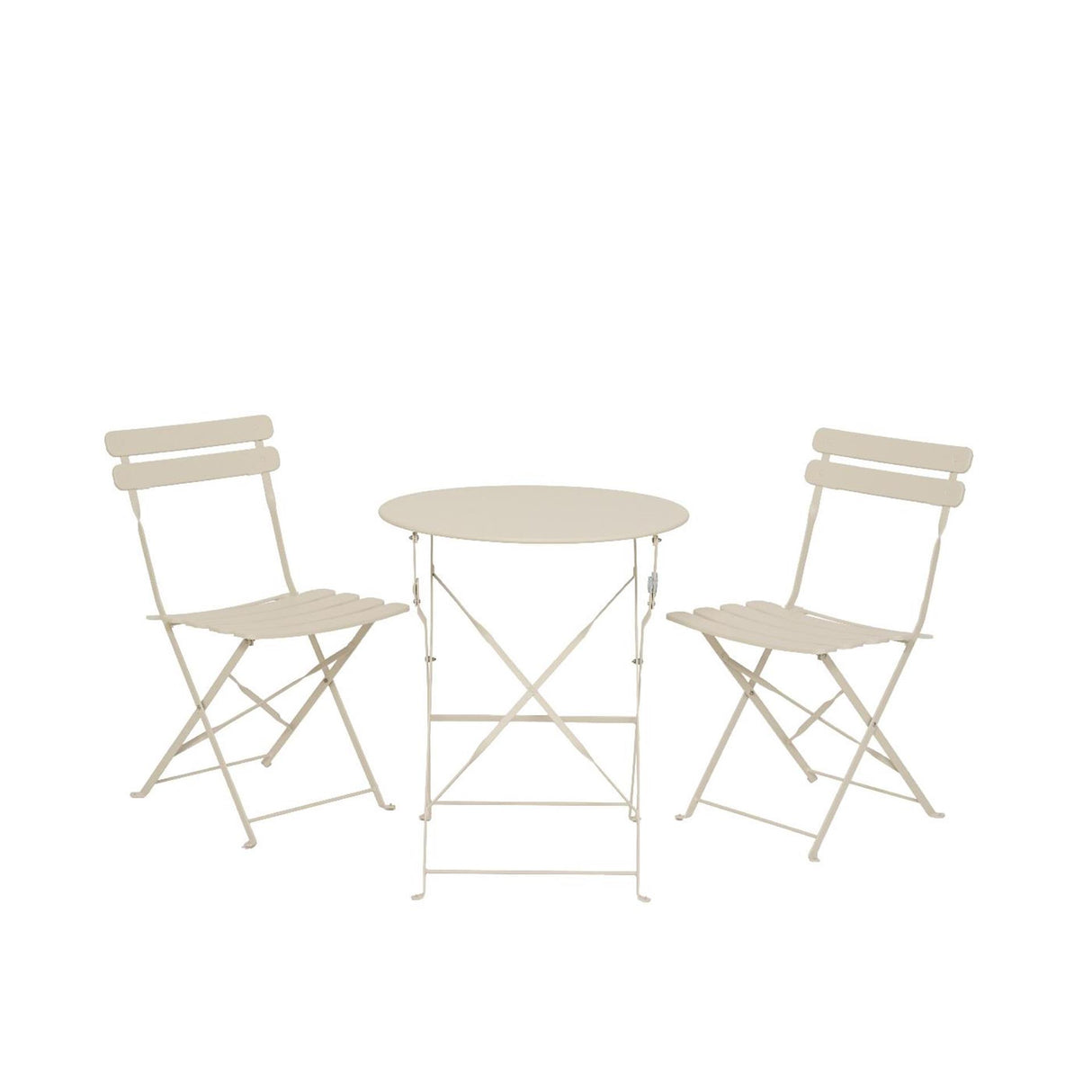 Decoris bistroset off-white staal ø60xh71cm