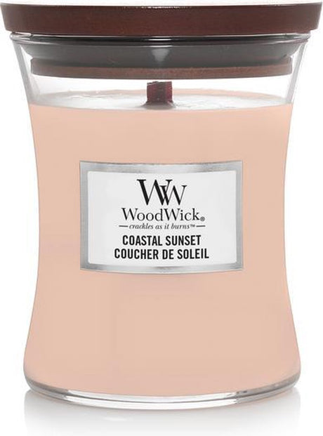 Woodwick hourglass medium geurkaars - coastal sunset - 60 branduren