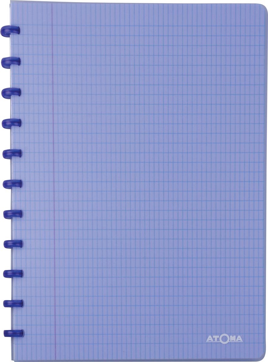 Atoma trendy schrift, ft a4, 144 bladzijden, commercieel geruit, transparant blauw