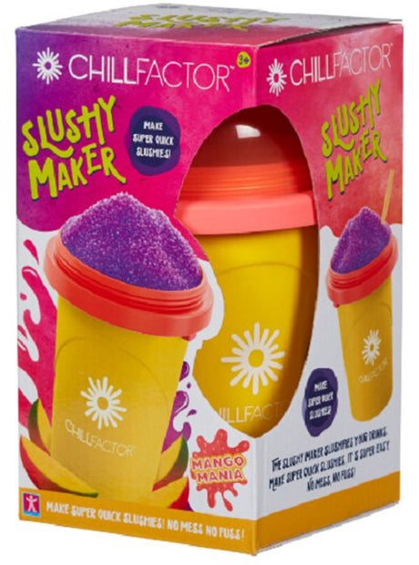 Chillfactor slushy maker fruitastic mango mania - kleurrijke ijs slushie beker.