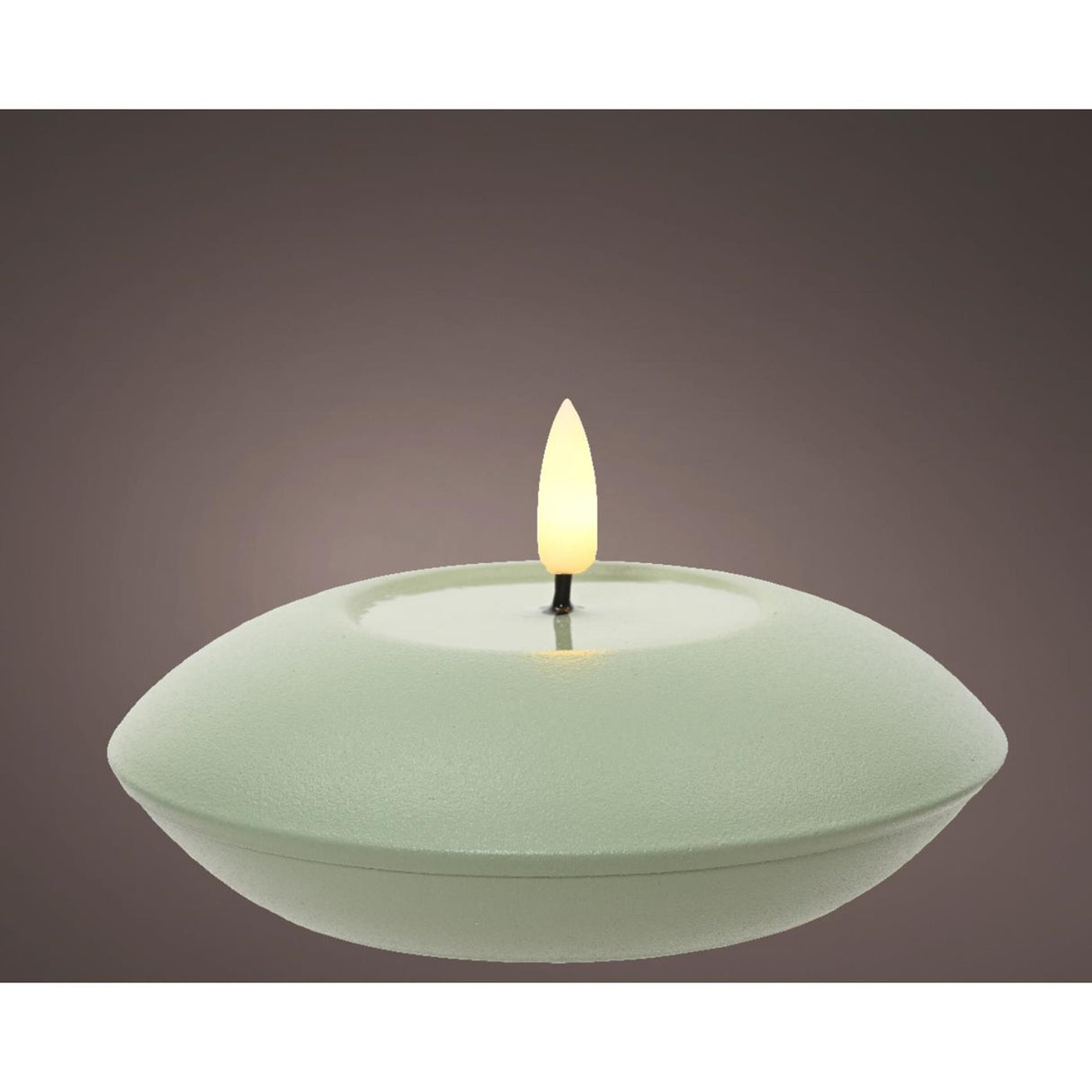 Decoris led buiten kaars ijzer h6.5cm groen