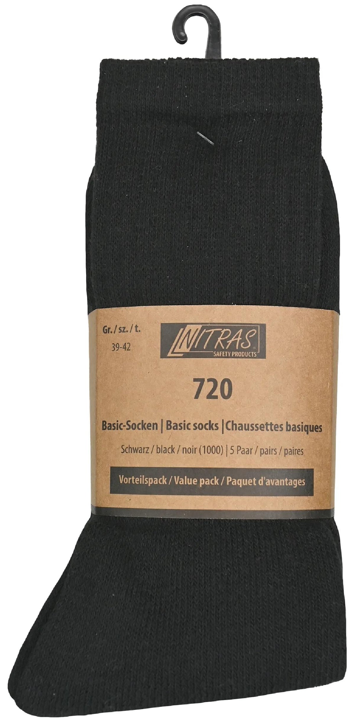 Nitras safety sokken basic basic-socks sw gr. 35-38 nitras 1pk with 5 pairs