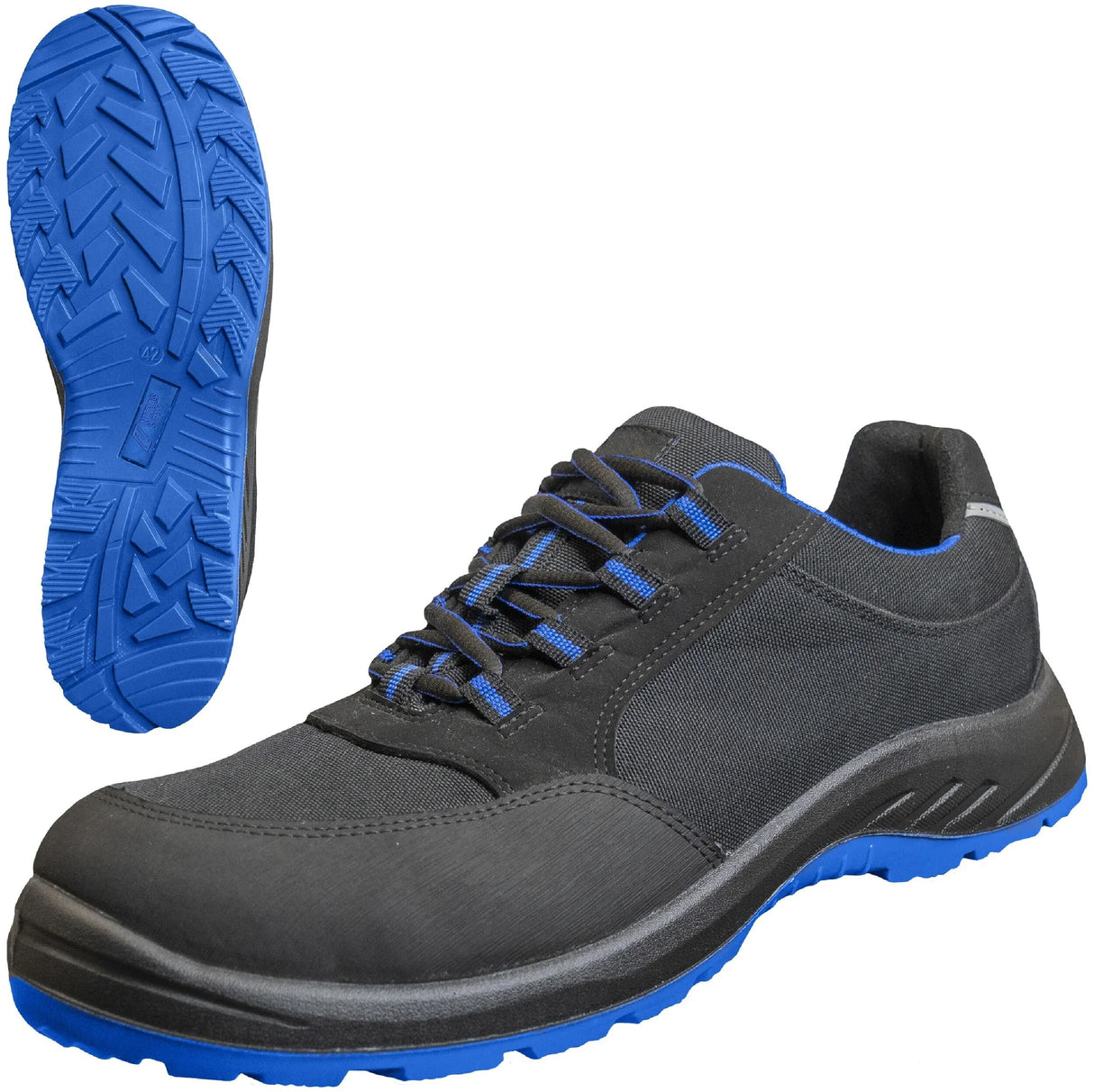 Nitras safety halbschuh solid step safety shoes gr. 44 solid step mid blue
