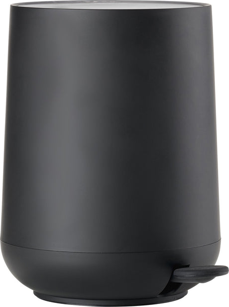 Zone denmark nova pedaalemmer - prullenbak badkamer softclose - afvalemmer klein - toilet badkamer accessoires - kunststof - 5 liter - 29 x 23 cm - zwart