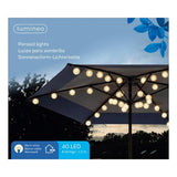 Lumineo led parasol partylight buiten l120cm