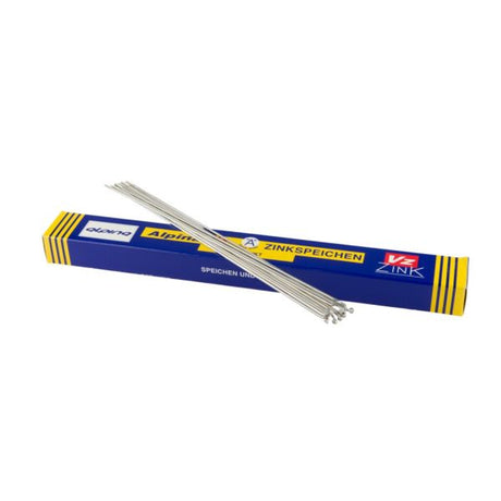 Alpina spaken 14g 288 mm - ø 2,00 mm - fg 2.3 - verzinkt zilver (144 stuks)