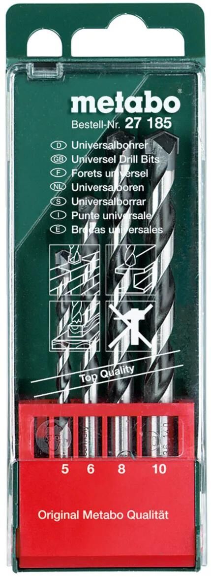 Metabo accessoires metabo assortiment boren universal drill bit casse 4-part