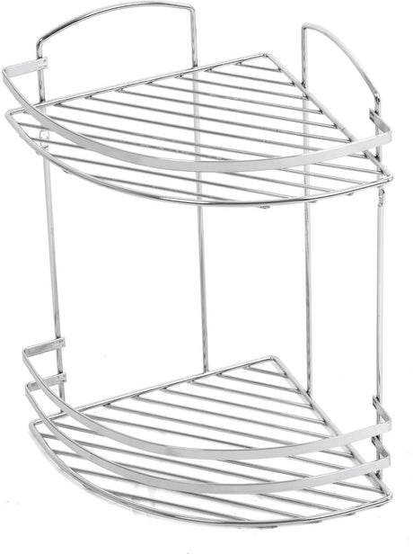 Plieger solid doucherek - hoekplanchet - 2 laags - draadmodel - chroom