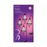 Lumineo led solar lantaarn set metaal 4 -delig