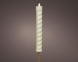 Lumineo solar fakkel swirl dia4-h90cm wit