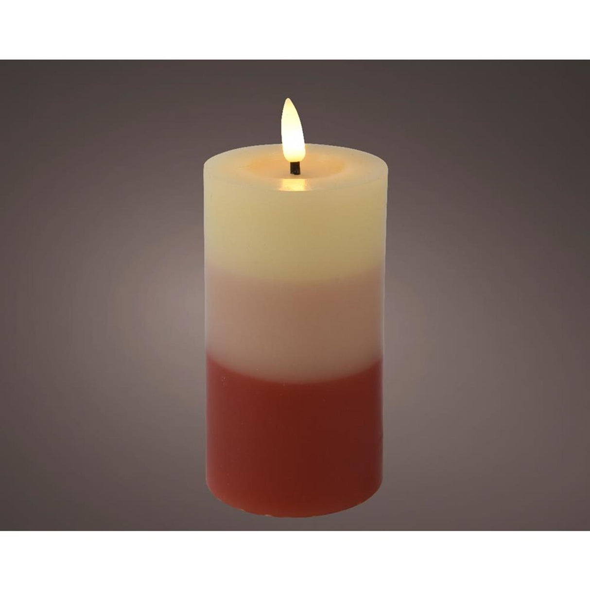 Lumineo led kaars vlamefffect verloop 11cm terra