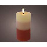 Lumineo led kaars vlamefffect verloop 15cm terra