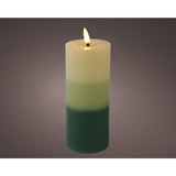 Lumineo led kaars vlamefffect verloop 11cm groen