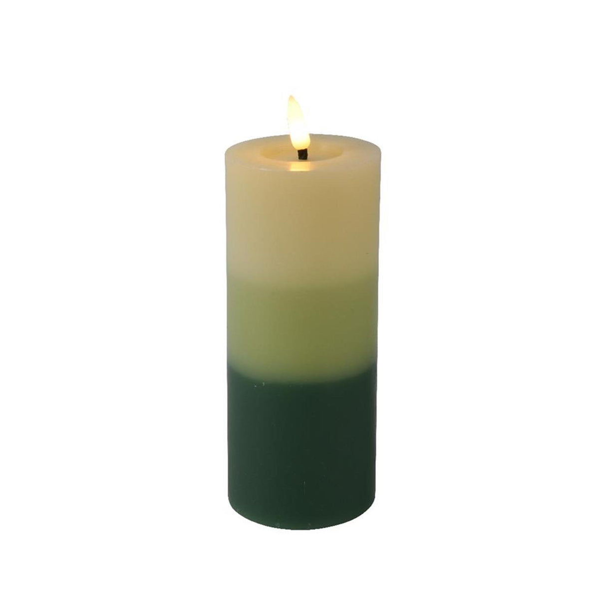 Lumineo led kaars vlamefffect verloop 15cm groen