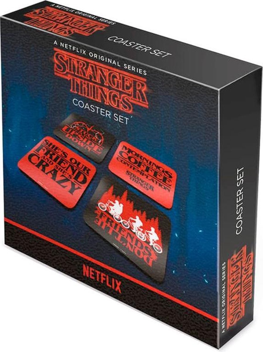 Stranger things onderzetters - - set van 4