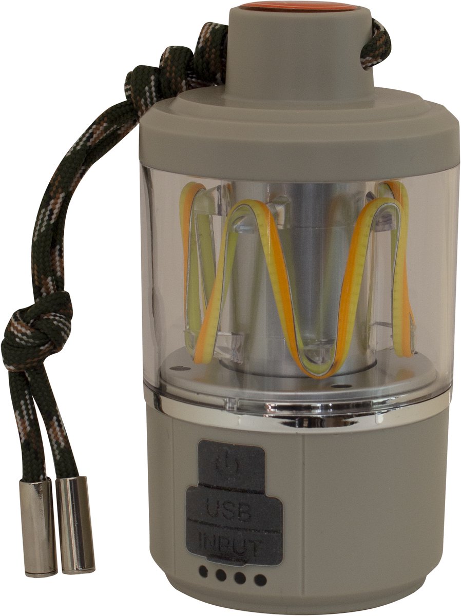 Eurotrail campinglamp string - oplaadbaar - multifunctioneel - ivory - compact en lichtgewicht - powerbankfunctie