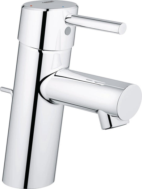 Grohe concetto wastafelkraan - lage uitloop - met trekwaste - chroom - waterbesparend