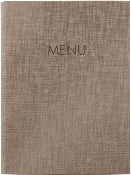 Sigel menukaart map - a5 - bruin - voor 8 bladen - si-sm211