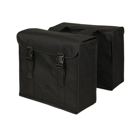 Greenlands Tas dubbel zwart-zwart. afmeting 37x34x14cm.totaal inhoud 40L