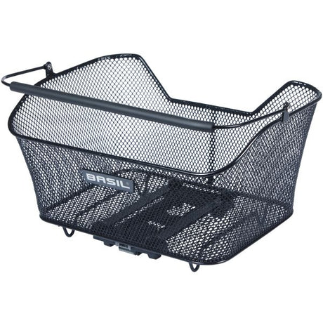 Basil fietsmand base m met mik bevestiging 14 liter 25 x 33 x 17 cm - zwart