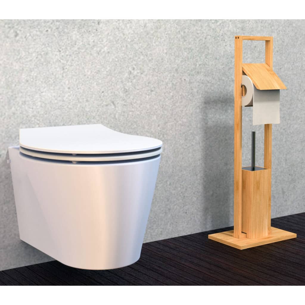 EISL EISL Toiletset toiletrolen toiletborstelhouder 30x21x82 cm bamboe