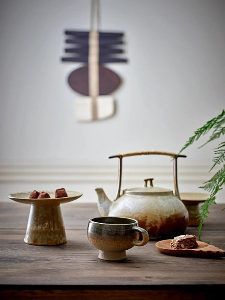 Bloomingville theepot aardewerk bruin ikigai